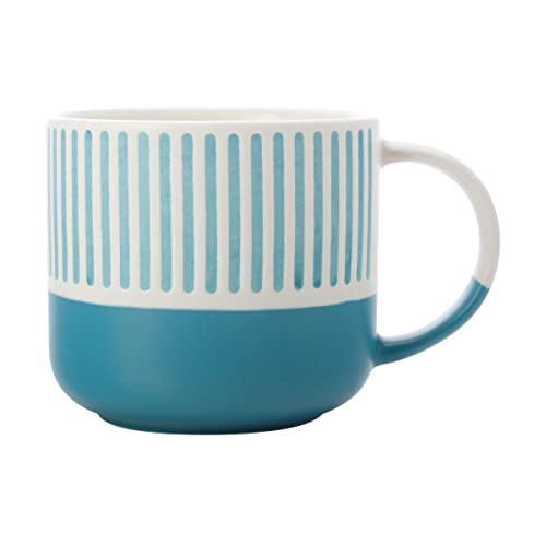 Maxwell & Williams KL0221 Tee-Tasse 400 ml – Arches – Porzellan hellblau-weiß, Kaffee-Becher mit Relief in Geschenkbox von Maxwell & Williams
