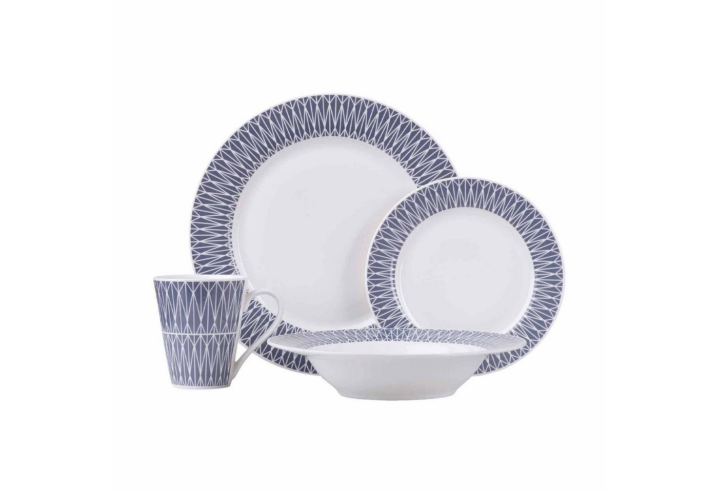 Maxwell & Williams Kombiservice Zenith Dinner-Set 16er Set (16-tlg), Porzellan von Maxwell & Williams