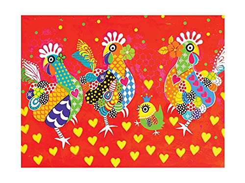 Maxwell & Williams Love Hearts Geschirrtuch mit Vogel Design, Geschirhandtuch 100% Baumwolle, Rot, 50 x 70 cm, Küchentuch, Spültuch, Abtockentücher von Maxwell & Williams