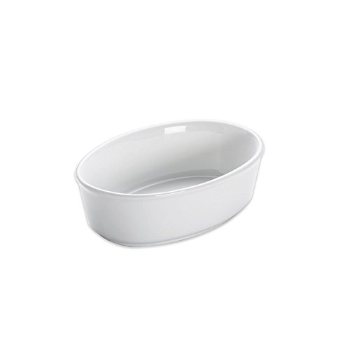 MAXWELL & WILLIAMS White Basics Kuchenform, oval, Porzellan, Weiß, 17,5 x 12,5 x 5,5 cm von Maxwell & Williams