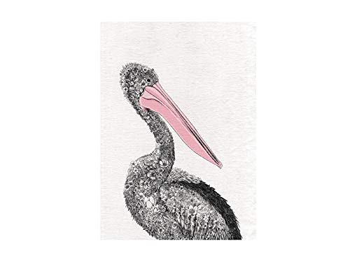 Maxwell & Williams Marini Ferlazzo Birds Bedrucktes Geschirrtuch mit Australischem Elster Design, Baumwolle, Schwarz/Weiß, 50 x 70 cm von Maxwell & Williams