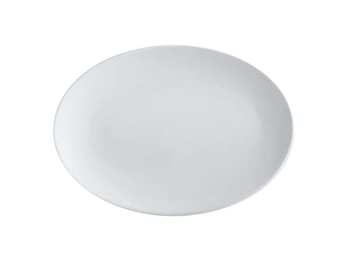 Maxwell & Williams ROUND Platte oval, 35 x 25 cm, Porzellan/White Basics/Servierplatte von Maxwell & Williams