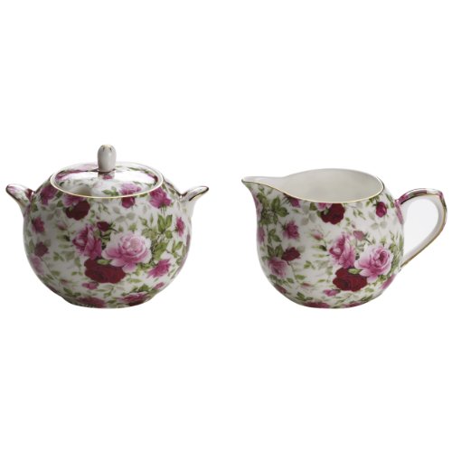 Maxwell & Williams S311224 Royal Old England Milch und Zucker Set aus Bone China Porzellan, Mehrfarbig, 180 ml, in Geschenkbox von Maxwell & Williams