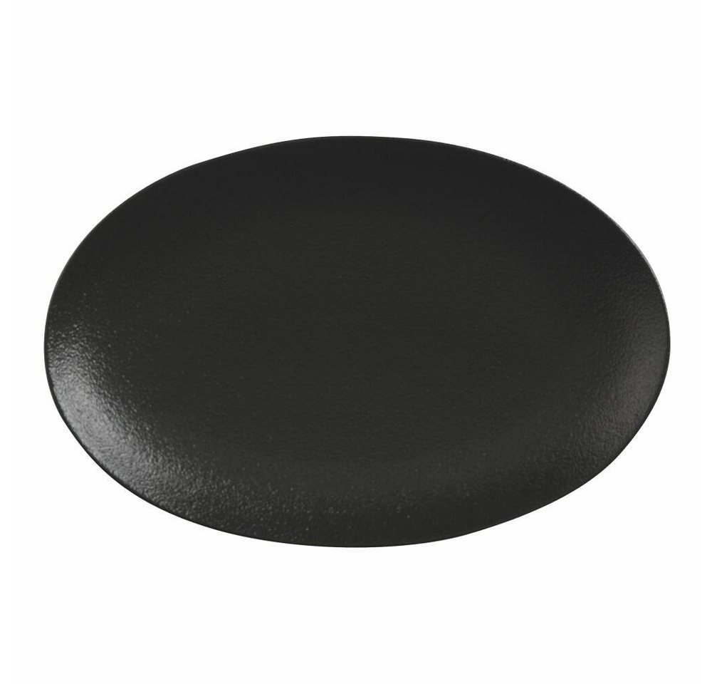 Maxwell & Williams Servierplatte Caviar Black Oval 25 x 16 cm, Keramik von Maxwell & Williams