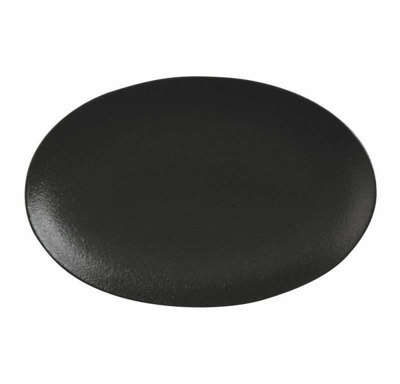 Maxwell & Williams Servierplatte Caviar Black Oval 25 x 16 cm, Keramik von Maxwell & Williams