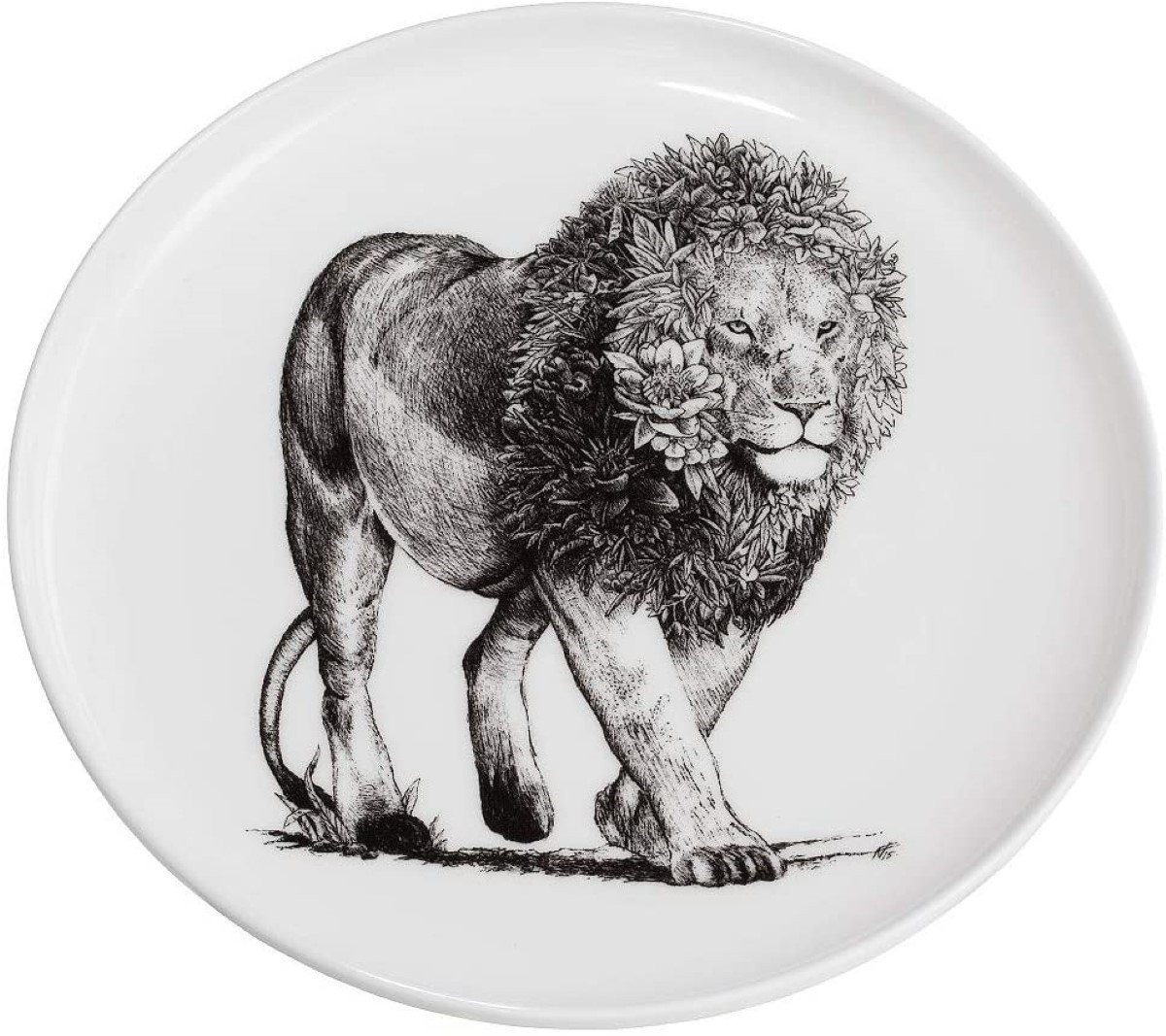 Maxwell & Williams Teller Löwe 21cm African Lion Marini Ferlazzo, (1 St), Porzellan Keramik Essteller für Abendessen, Mittag, Frühstück von Maxwell & Williams