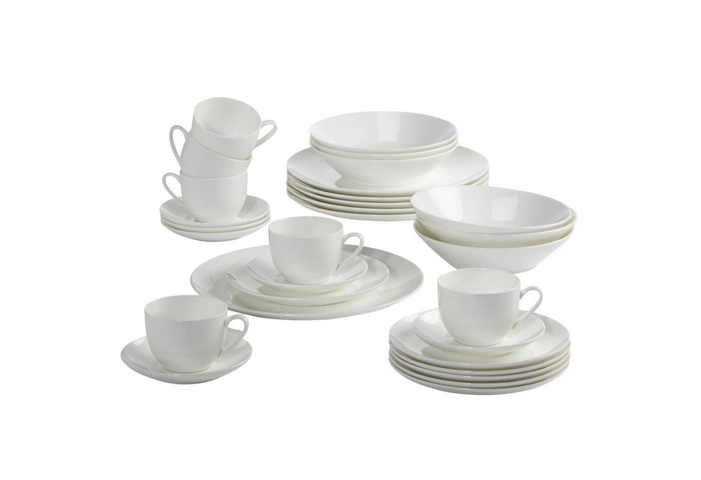 Maxwell & Williams Vorratsglas Maxwell & Williams Kaffee Tafelset coupe 30-tlg. für 6 P. Bone China von Maxwell & Williams