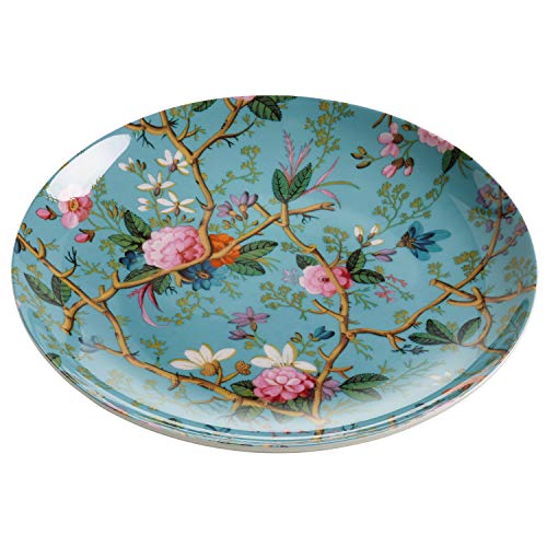 Maxwell & Williams WK05520 Teller Petrol – 20 cm – Kilburn – Bone China Porzellan Glanz, Geschenkbox, Victorian Garden von Maxwell & Williams