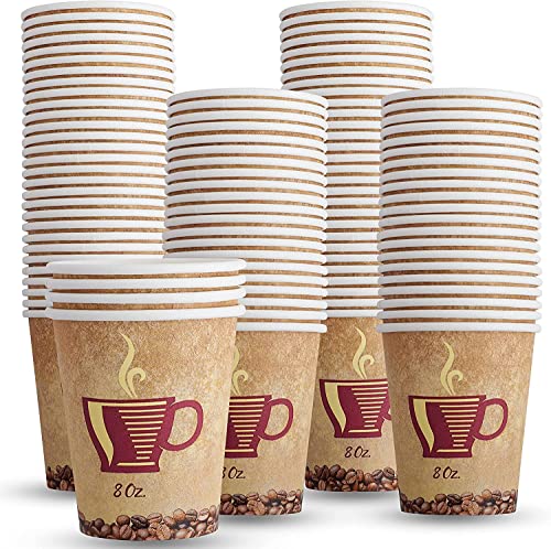 MaxxCore® Kaffeebecher To Go Pappe 230ml 50er Pack - Pappbecher Einweg für Kaffee & Tee - Einwegbecher für Heißgetränke - Recyclebare Papp Becher für Party, Picknick oder Unterwegs - Cappuccinotassen von MaxxCore