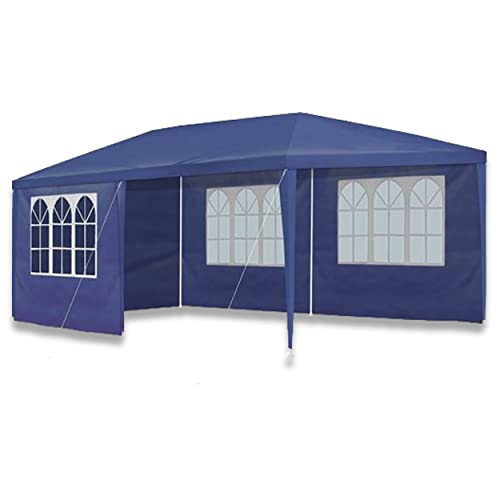 MaxxGarden Pavillon 3x6 m – Gartenzelt - Partyzelt - Pavillon Wasserdicht Stabil Winterfest - Gartenpavillon - Faltpavillion - 4 Seitenteilen - Schwarz von MaxxGarden