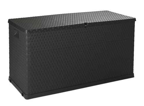 MaxxGarden Kissenbox - Aufbewahrungsbox für Kissen Rattan 340L - 120x57x63cm von MaxxGarden