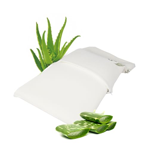 MaxxGoods - Reisekissen aus Visco-Gelschaum - 40cm x 24cm x 12cm - orthopädisches Nackenstützkissen inkl. einem Schutzbezug aus Aloe Vera von MaxxGoods