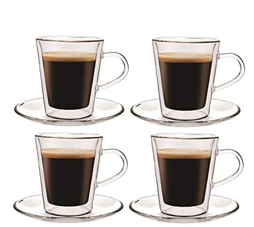 Maxxo Doppelwandige Gläser Lungo Set 4X 220 ml Kaffee Thermogläser mit Schwebe-Effekt beständig Kaffeegläser Trinkgläser Maxxo Doppelwandige Gläser Lungo Set 4X 220 ml Kaffee Thermogläser mit Schwebe-Effekt beständig Kaffeegläser Trinkgläser von maxxo