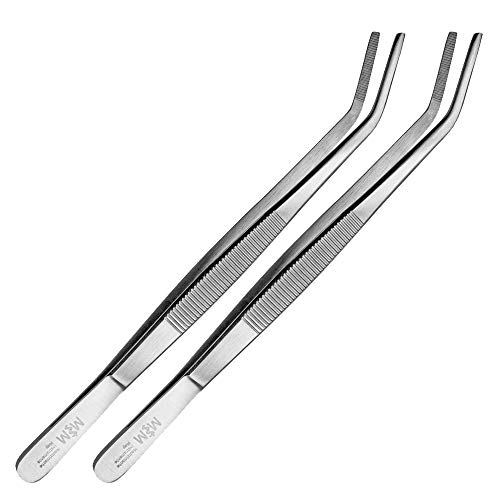 2er Set Kochpinzette 20 cm lang - gebogen -Küchenpinzette - Grillpinzette - Grillzange - Edelstahl 2er Set Kochpinzette 20 cm lang - gebogen -Küchenpinzette - Grillpinzette - Grillzange - Edelstahl von May