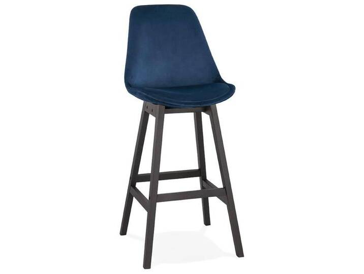 MAY Interiors Barhocker Expo Samt blau Samt 48x113 cm NADUVI von May