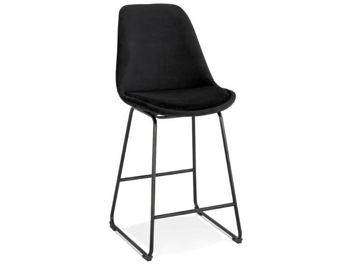 MAY Interiors Barhocker Kara Mini Samt Schwarz Samt 48x109 cm NADUVI von May