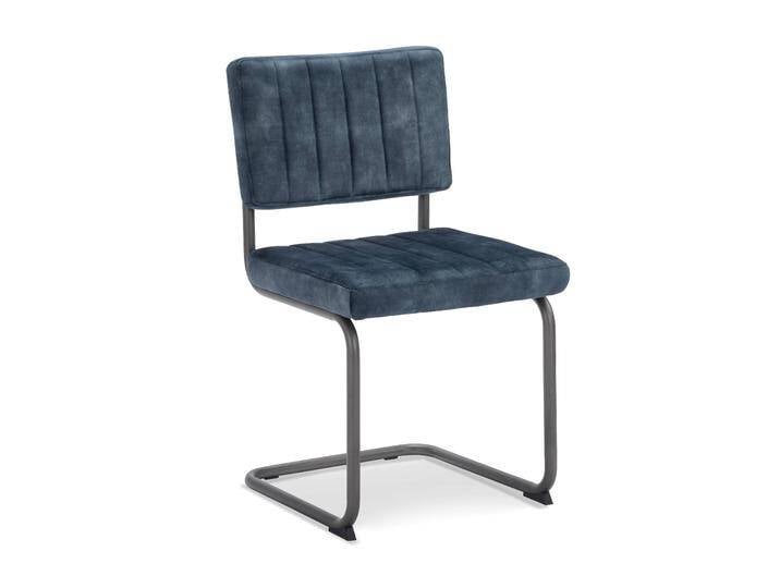 MAY Interiors Esszimmerstuhl Curin Samt blau Samt 50x88x55 cm NADUVI von May