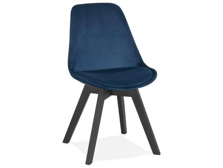 MAY Interiors Esszimmerstuhl Ika Samt blau Samt 48x85 cm NADUVI von May