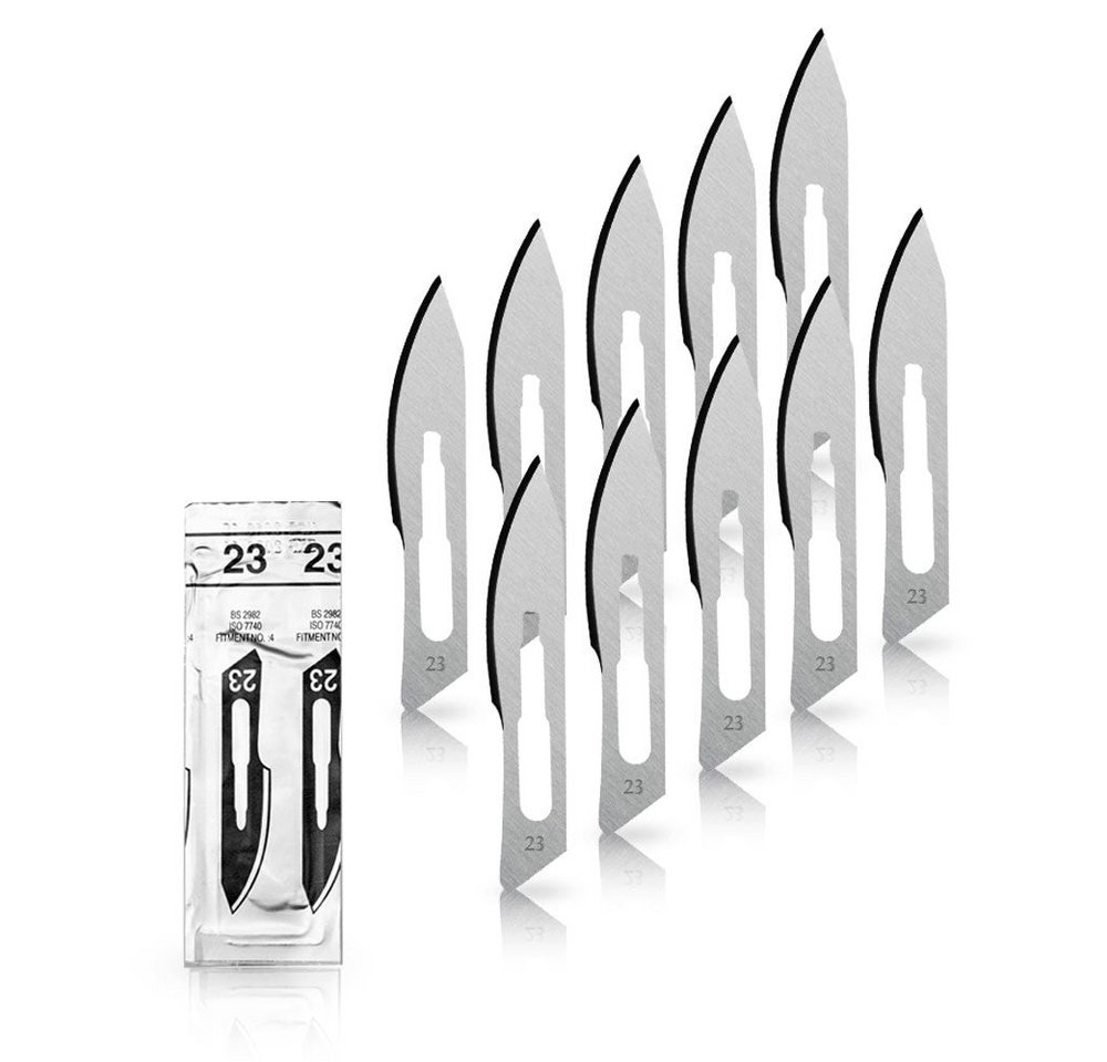 May Bastelmesserklinge 10 Stück Skalpellklingen Figur 23 aus Karbonstahl für Skalpell-Halter May Bastelmesserklinge 10 Stück Skalpellklingen Figur 23 aus Karbonstahl für Skalpell-Halter von May