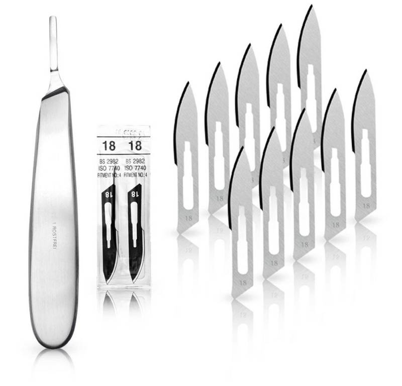 May Cuttermesser Set 10 Stück Skalpellklingen Figur 18 aus Karbonstahl May Cuttermesser Set 10 Stück Skalpellklingen Figur 18 aus Karbonstahl von May