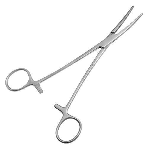 May Klemme mit Sperre (Edelstahl) | Gebogen (16cm) | Vielseitig für Pflege, Hobby & Handwerk von May