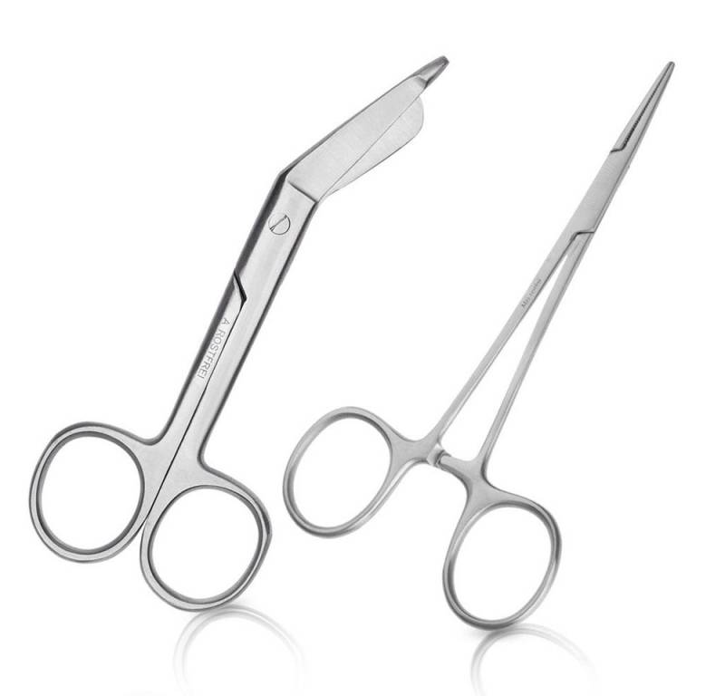 May Klemmen Set - 1x Mehrzweck-Schere 11,5 cm - Edelstahl + 1x Klemme mit May Klemmen Set - 1x Mehrzweck-Schere 11,5 cm - Edelstahl + 1x Klemme mit von May