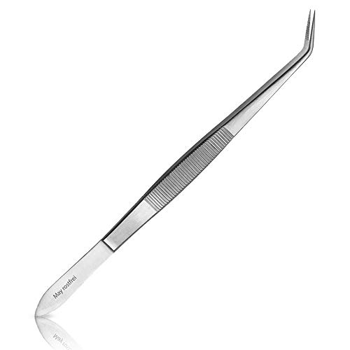 May - Kochpinzette - feine und gebogene Spitze - 20 cm lang - Küchenpinzette - Grillpinzette - Grillzange - Pinzette aus Edelstahl May - Kochpinzette - feine und gebogene Spitze - 20 cm lang - Küchenpinzette - Grillpinzette - Grillzange - Pinzette aus Edelstahl von May