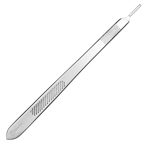 May - Skalpellhalter 21 cm lang - mit flachem Handgriff - Figur Nr 3 - Skalpellgriff - Klingenhalter für Einmal-Sklapellklingen - Edelstahl von May