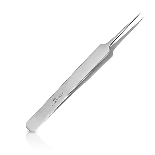 May Splitterpinzette Edelstahl – Präzisions-Pinzette mit extra feiner, glatter Spitze zum Entfernen von Splittern, Holzsplittern & Härchen – Rostfrei von May