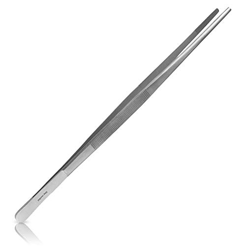 May - Technische Pinzette gerade - 25 cm - Modellbau Pinzette - Elektriker Pinzette - Industrie-Pinzette - Edelstahl von May