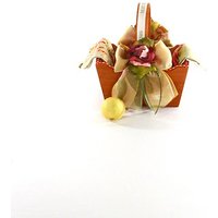 Kleiner Holzkorb Verziert Mit Blumen Und Leinen von MayBliss