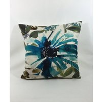Chivasso Fabric - Paradiesblumen Teal 20 "x 20" Atemberaubender Kissenbezug Dekokissen Designer Home Decor von MayEvelyneInteriors