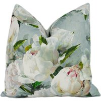 Designers Guild - Peonia Lino Zinc Beeindruckender Kissenbezug Dekokissen Designer Home Decor von MayEvelyneInteriors