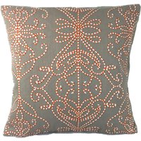 Harlekin - Java Stone/Papaya Super Heavy Weight Gestickter Kissenbezug Dekokissen Handmade Designer Home Decor von MayEvelyneInteriors