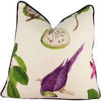 Sanderson - Capuchins Boysenberry Kissenbezug Kontrast Paspelierte Dekokissen Designer Home Decor von MayEvelyneInteriors