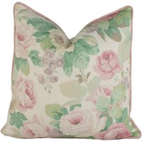 Sanderson - Schnürsenkel Pink/Celadon Kontrast Paspelierte Kissenbezug Dekokissen Designer Home Decor von MayEvelyneInteriors
