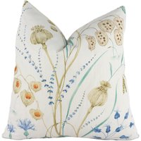 Sanderson - Summer Harvest Kornblume/Weizen Wunderschöner Designer Kissenbezug Home Décor Dekokissen von MayEvelyneInteriors