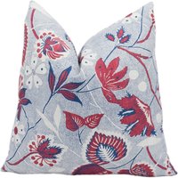 Thibaut - Anna French Indienne Hazel Rot/Blau Atemberaubende Designer Kissenhülle Home Deco Deko Kissen von MayEvelyneInteriors