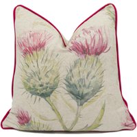 Voyage - Thistleglen Sommer Atemberaubender Aquarell Distel Kissenbezug Handgemachter Dekokissen Designer Wohnkultur von MayEvelyneInteriors