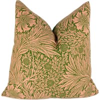 William Morris - Marigold Olive/Pink Kissenbezug Dekokissen Designer Home Decor von MayEvelyneInteriors