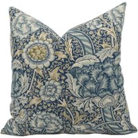 William Morris - Wandle Blau/stein Zauberhafter Traditioneller Kissenbezug Handgemachtes Dekokissen Designer Home Decor von MayEvelyneInteriors