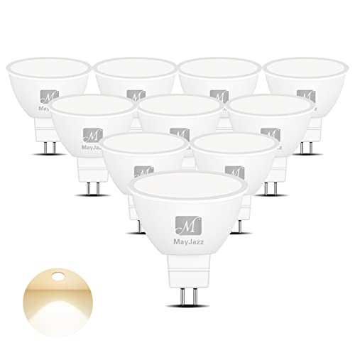 MayJazz LED GU 5.3 MR16 LED Natürliches Weiß 4000K 12V 5W ersetzt 50W Halogenlampe 400LM Nicht Dimmbar, 120 Grad LED-Strahler Spots, 10er Pack MayJazz LED GU 5.3 MR16 LED Natürliches Weiß 4000K 12V 5W ersetzt 50W Halogenlampe 400LM Nicht Dimmbar, 120 Grad LED-Strahler Spots, 10er Pack von MayJazz