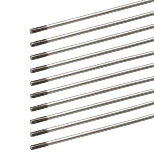 10 STÜCKE M2/M3 Gewinde Schubstangen Edelstahl Servo Verbindungsstab L150/200/250/300mm Zugstange for RC Boot/Flugzeugmodell (Size : M3x300MM) von MayNuo
