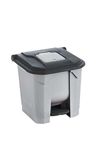 Maya 09104 - Mülleimer mit Pedal und Inneneimer speziell für Recycling, 30 l, Schwarz von MAYA