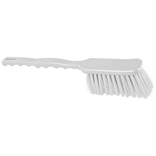Maya Professional Tools 10232-1 Mehrzweck-Stielbürste mit breitem Kopfteil mittelharte Borsten, FBK/Lebensmittelhygiene, 410 mm x 55 mm, Weiß von Maya