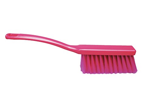 Maya Professional Tools 10256-3 Handfeger mittelharte Borsten, FBK/Lebensmittelhygiene, 2 Borstenarten, 340 mm x 35 mm, Rot von Maya