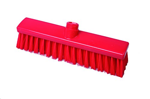 Maya Professional Tools 15203-3 Besen FBK/Lebensmittelhygiene mit nicht geschlitzten Borsten, 280 mm x 50 mm, Rot von Maya