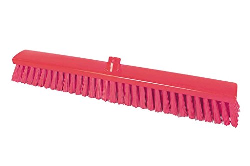 Maya Professional Tools 47156-3 StraßenBesen FBK/Lebensmittelhygiene mit mittelharten Borsten, 600 mm x 60 mm, Rot von Maya Professional Tools