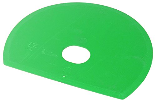 Maya Professional Tools 71915-5 Runde Teigspachtel mit Loch, flexibel, Metall- und Röntgenerkennung, FBK/Lebensmittelhygiene, 160 mm x 125 mm x 1,65 mm, Grün von Maya Professional Tools