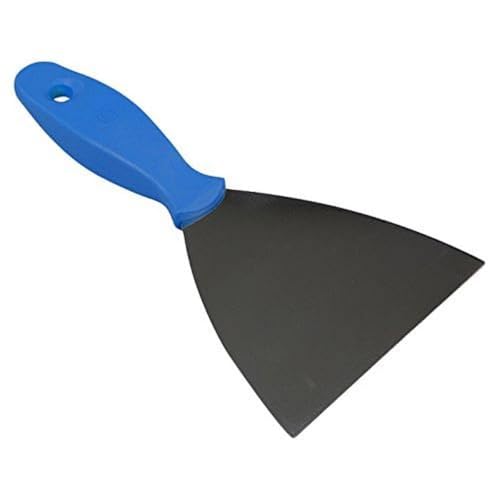 Maya Professional Tools 78102-2 Spachtel, Edelstahl, fest, Griff mit Metall- und Röntgenerkennung, FBK/Lebensmittelhygiene, 120 mm x 240 mm, Blau von Maya Professional Tools